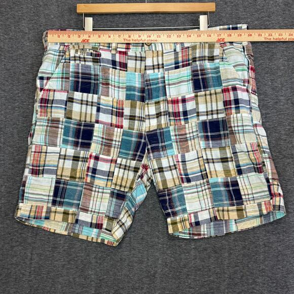 Charleston Threads Madras Shorts Size 40 Plaid Preppy Classic Patchwork Cotton - Picture 3 of 7